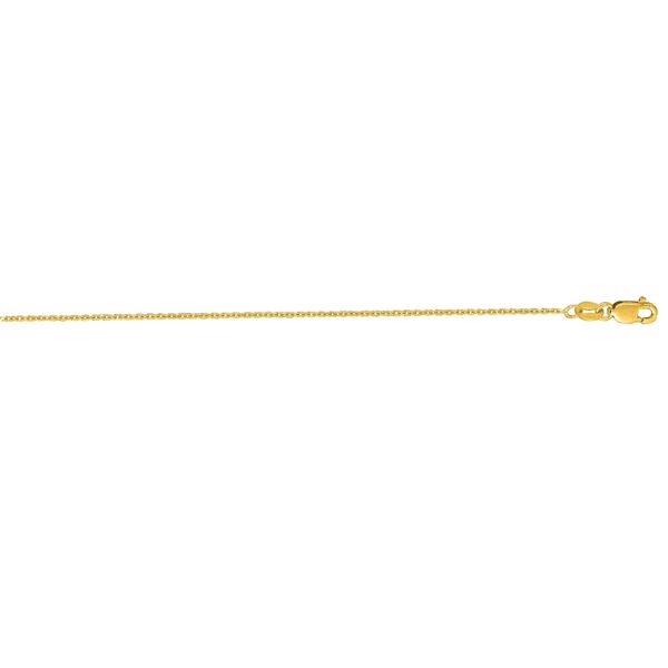 14K Yellow Gold 1.1mm Diamond Cut Cable Chain Falls Jewelers Concord, NC