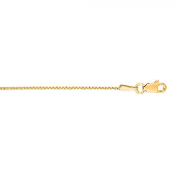 14K Yellow Gold Round Wheat Chain Falls Jewelers Concord, NC