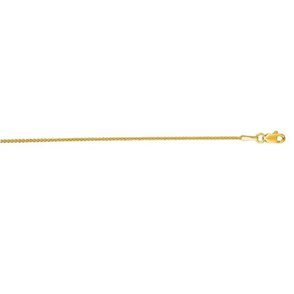 14K Gold Round Wheat Chain - 16