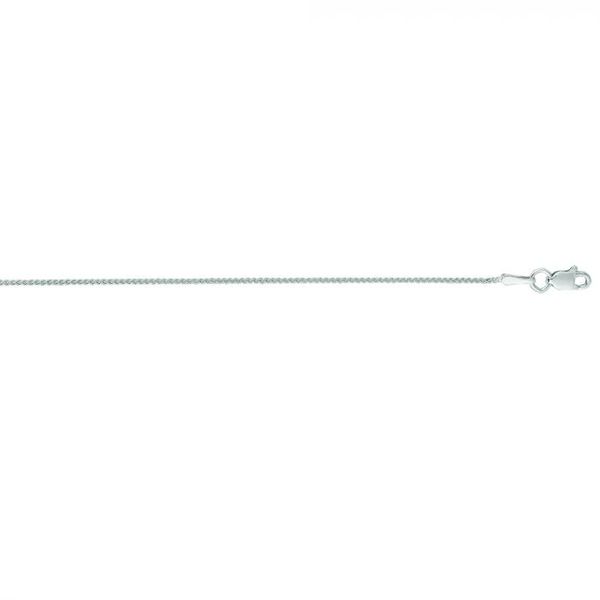 14K White Gold 16" 1mm Wheat Chain Falls Jewelers Concord, NC