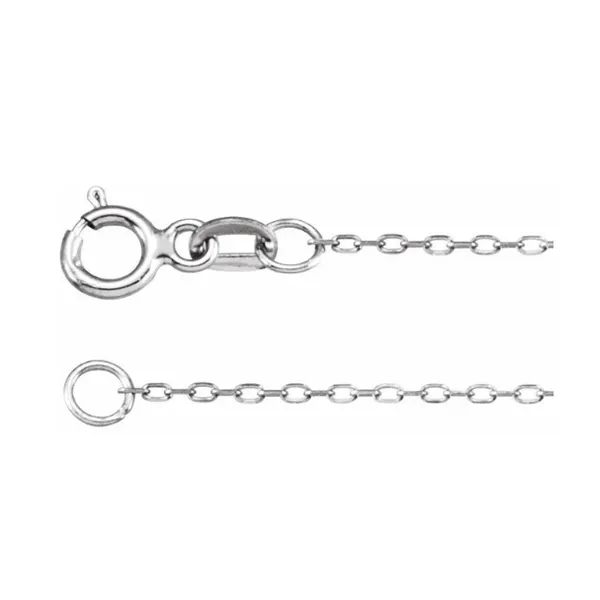 14K White Gold Flat Cable Chain Falls Jewelers Concord, NC