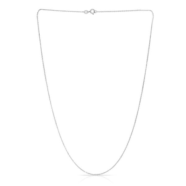14K White Gold 1.1mm Diamond Cut Cable Chain Falls Jewelers Concord, NC