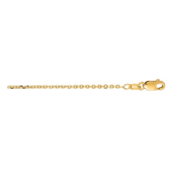 14K Gold 1.3mm Diamond Cut Cable Chain Falls Jewelers Concord, NC