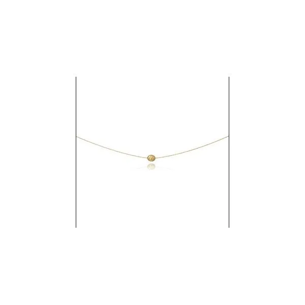14K Yellow Gold Bean Necklace