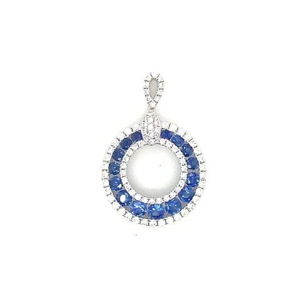 Sapphire and Diamond Pendant Falls Jewelers Concord, NC
