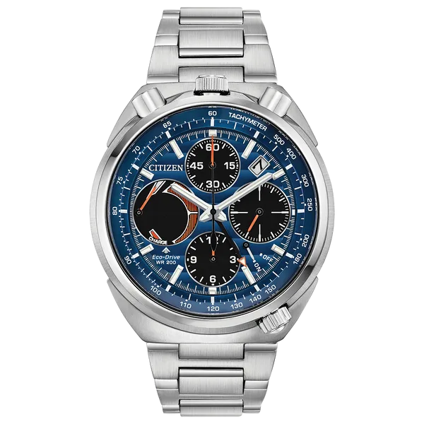 Men's Blue Face Tsuno Chronograph Racer CITIZEN Eco-Drive Falls Jewelers Concord, NC