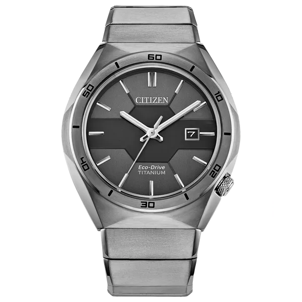 Men's Titanium Black Dial CITIZEN Eco-Drive Falls Jewelers Concord, NC