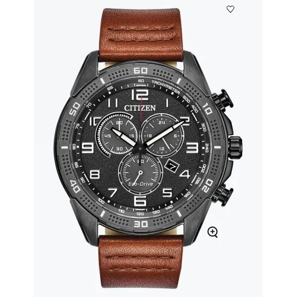 Men's Dark Gray Ion-Plated Stainless Steel Chronograph Citizen Eco-Drive Falls Jewelers Concord, NC