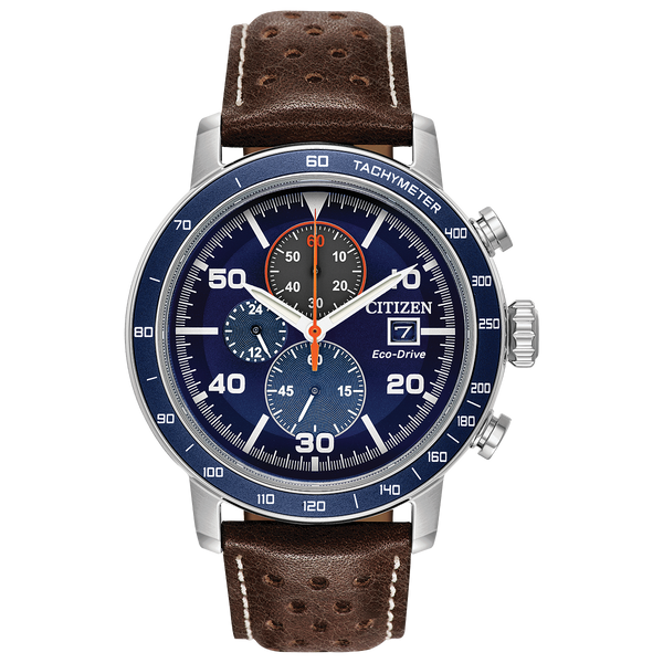 Men's Blue Dial Leather CITIZEN Eco-Drive Falls Jewelers Concord, NC