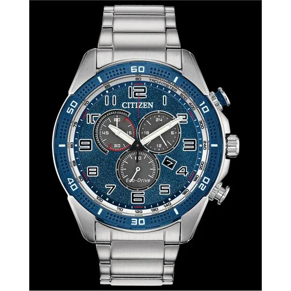 Mens Navy Chronograph CITIZEN Eco-Drive