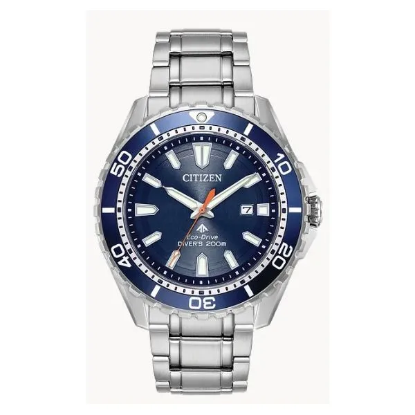 Men's Stainless Steel and Azure Blue Citizen Eco-Drive Falls Jewelers Concord, NC