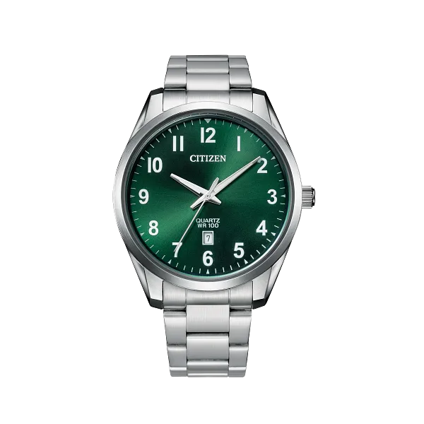 CITIZEN MEN QUARTZ WR100 - GREEN Falls Jewelers Concord, NC