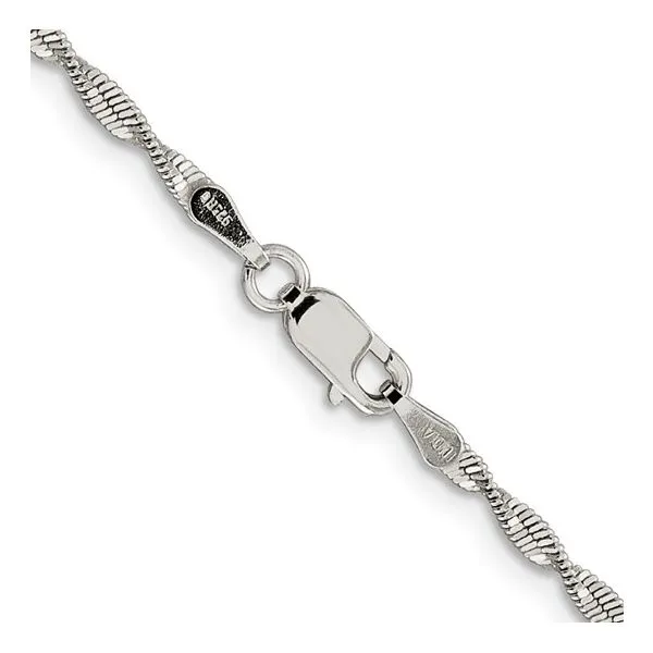 Sterling Silver 2mm Twisted Herringbone Chain