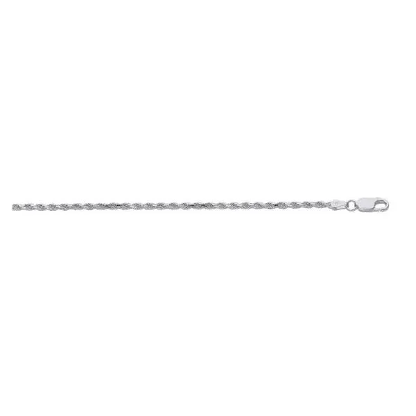 16IN Sterling Silver 2.2mm Rope Chain with Lobster Clasp Falls Jewelers Concord, NC