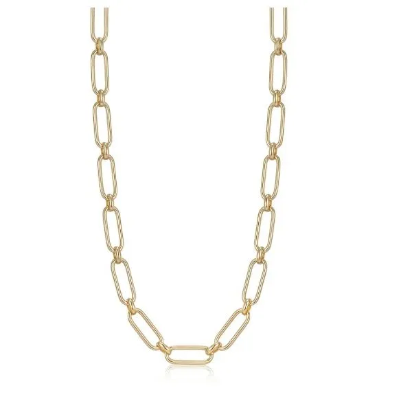 Gold Cable Connect Chunky Chain Necklace