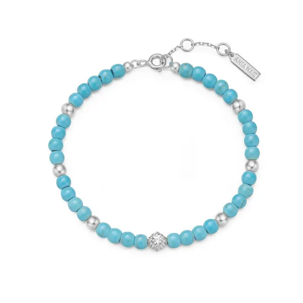 Silver Lab Created Turquoise Bracelet Image 2 Falls Jewelers Concord, NC