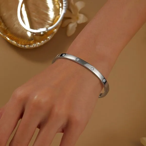 High Polish Bangle Bracelet Image 2 Falls Jewelers Concord, NC