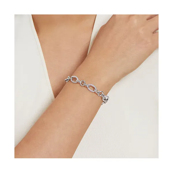 925 Sterling Silver Bujukan Link Chain Bracelet Image 2 Falls Jewelers Concord, NC