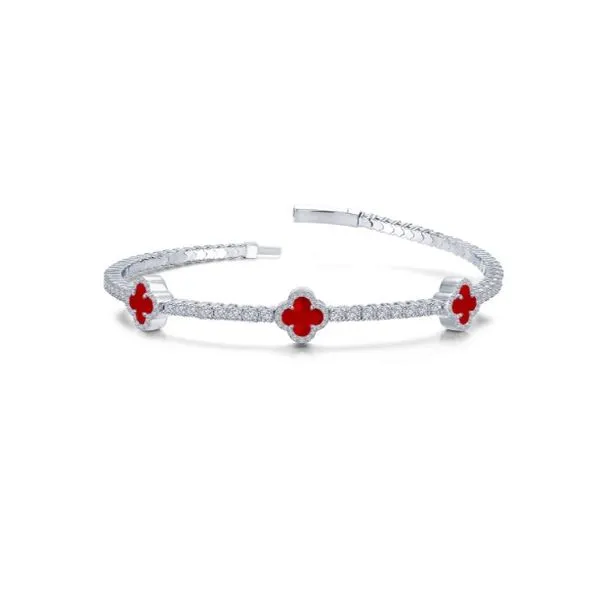 2.4 CTW and Red Agate Flexible Station Tennis Bracelet Falls Jewelers Concord, NC