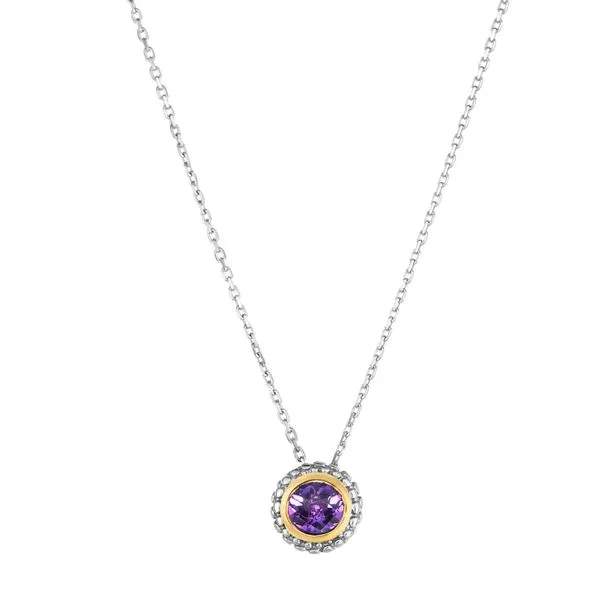 Sterling Silver & 18K Gold Popcorn Birthstone Pendant similar item image