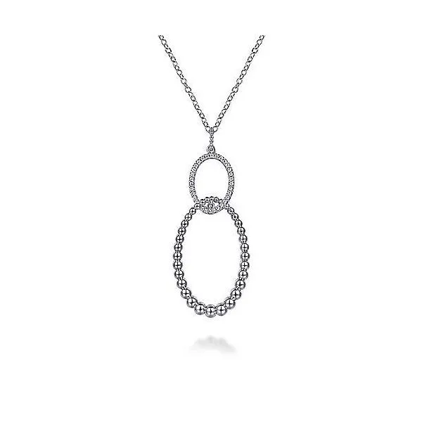 24\ Sterling Silver White Sapphire Bujukan Pendant Necklace