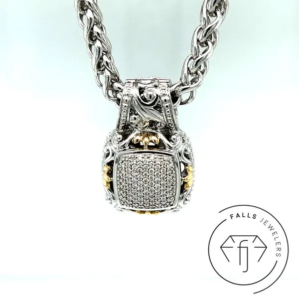 Sterling Silver / Yellow Gold Diamond Necklace