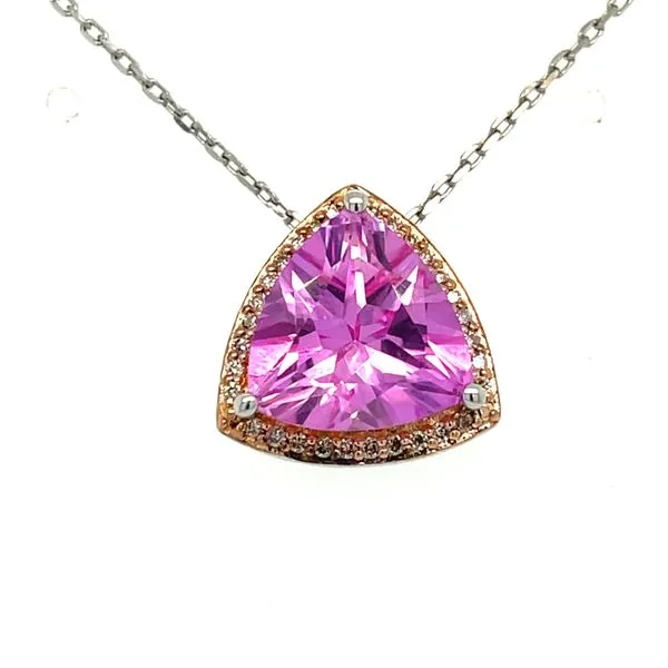 Pink Sapphire Trillion Necklace similar item image