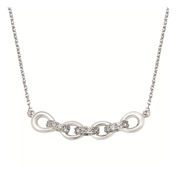 1/10 Ctw. Diamond Link Necklace In Sterling Silver Falls Jewelers Concord, NC