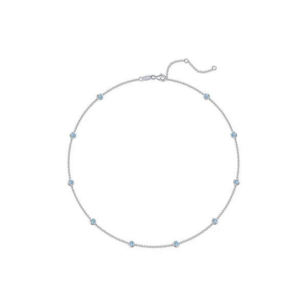 Classic Bezel-Set Station Necklace Falls Jewelers Concord, NC