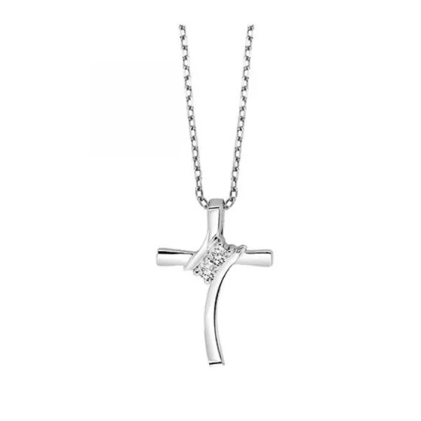 Silver Diamond 0.20CTW Cross Pendant