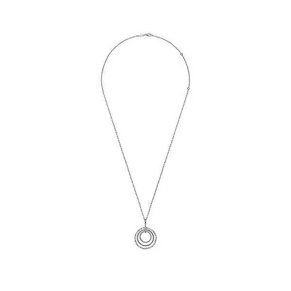 Sterling Silver White Sapphire Necklace Image 2 Falls Jewelers Concord, NC