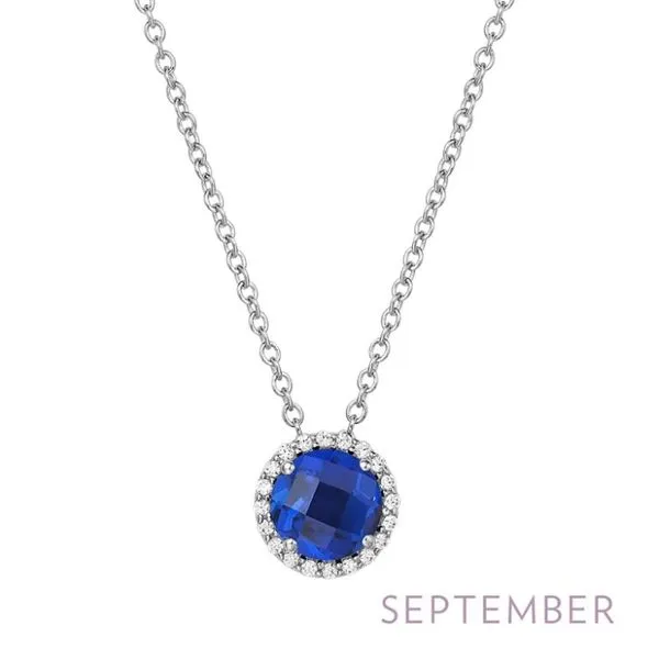 Cushion-Cut Tanzanite Halo Necklace Falls Jewelers Concord, NC