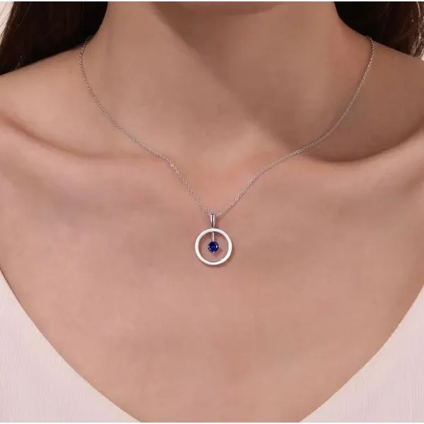 October Birthstone Reversible Open Circle Necklace Image 3 Falls Jewelers Concord, NC