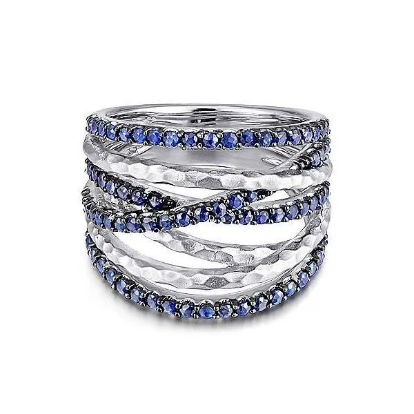 Sterling Silver Sapphire Intertwined Ring Falls Jewelers Concord, NC