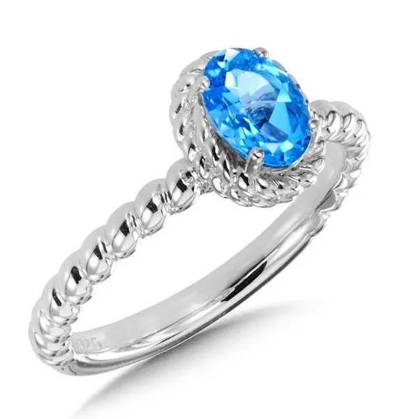 Sterling Silver Blue Topaz Birthstone Ring Falls Jewelers Concord, NC