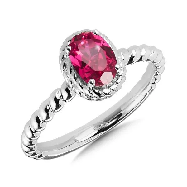 Created Ruby Ring in Sterling Silver similar item image