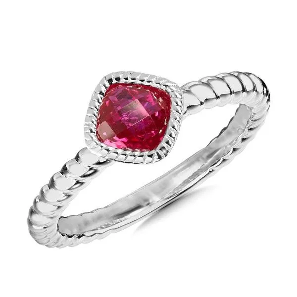 Sterling Silver Ruby Birthstone Ring similar item image