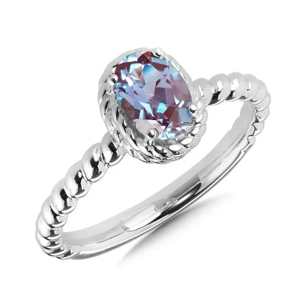Sterling Silver Created Alexandrite Ring similar item image