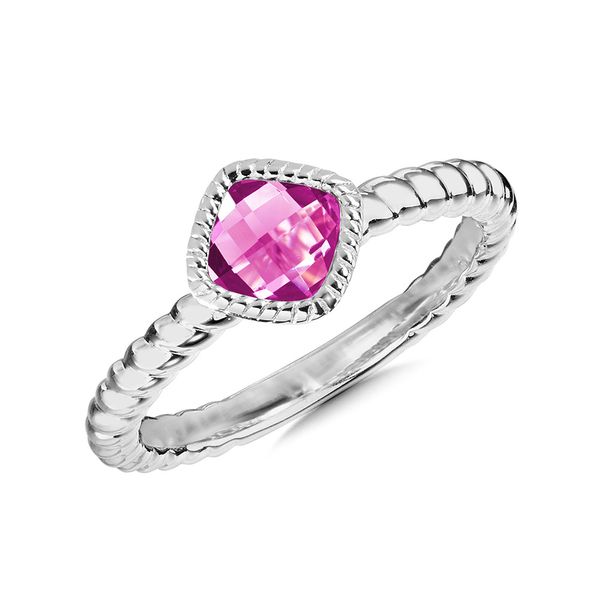 Sterling Silver Created Pink Sapphire Ring Falls Jewelers Concord, NC