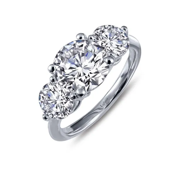 Sterling Silver Round Three Stone CZ Ring Falls Jewelers Concord, NC