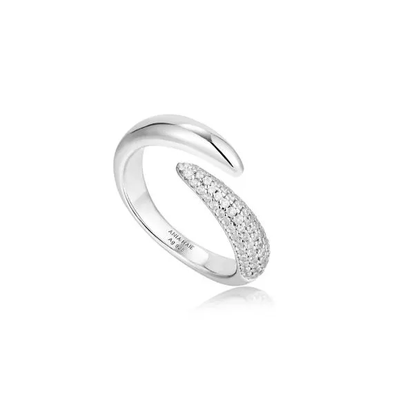 Silver Sparkle Wrap Adjustable Ring