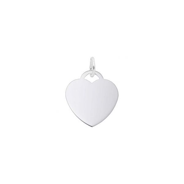 Sterling Silver Medium Heart Charm Falls Jewelers Concord, NC