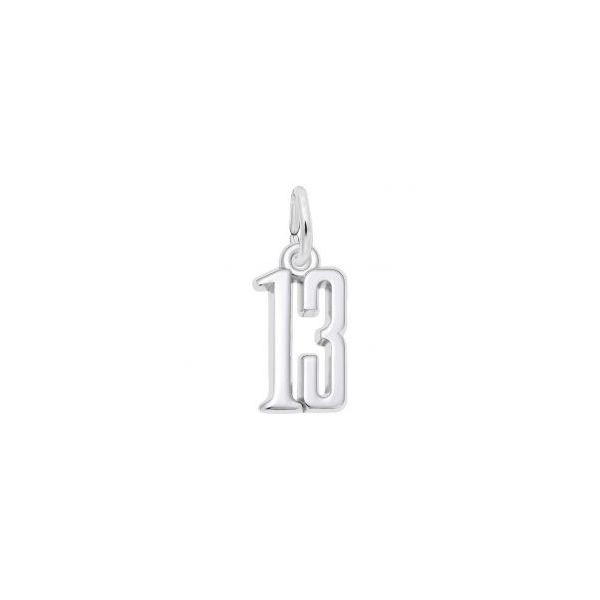 Sterling Silver Number 13 Charm Falls Jewelers Concord, NC