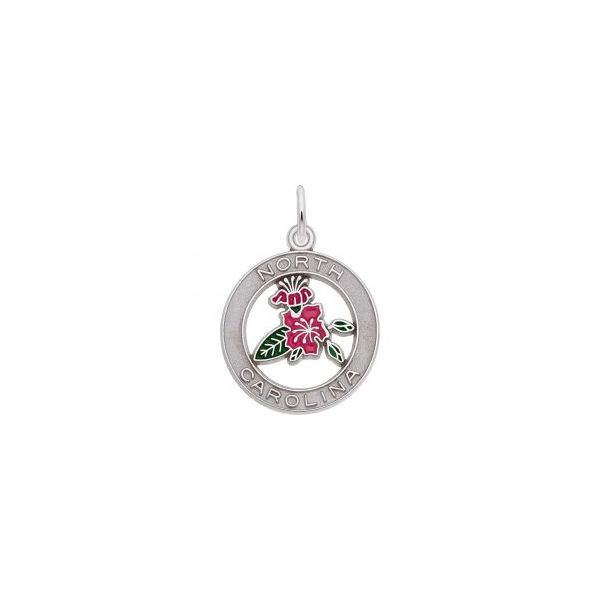 Sterling Silver North Carolina Azalea Charm Falls Jewelers Concord, NC