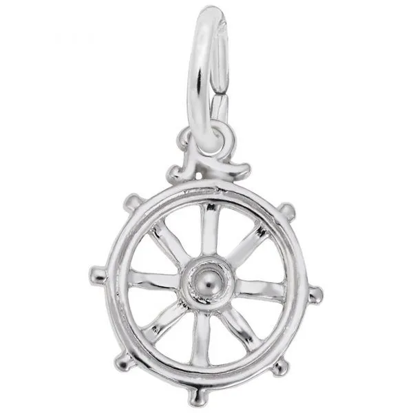 Sterling Silver Ships Wheel Charm