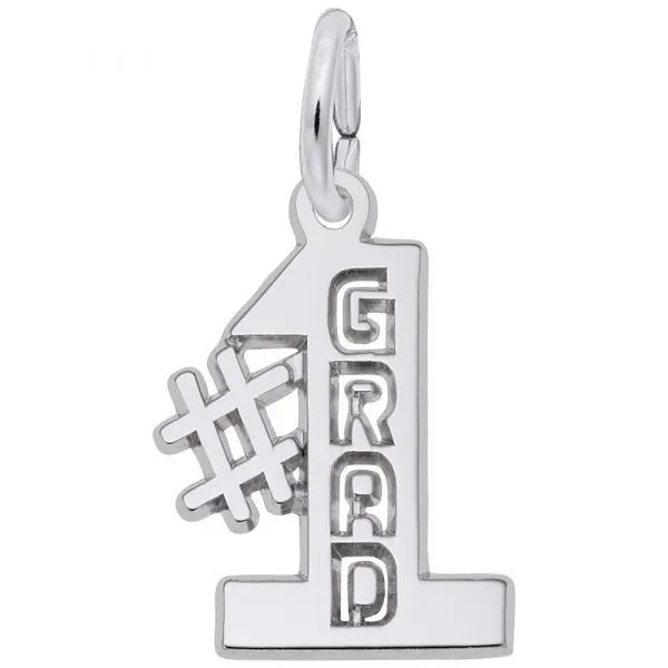 Sterling Silver #1 Grad Charm