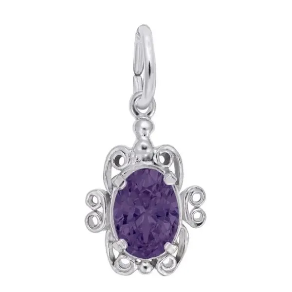 Filigree February Stone Charm Falls Jewelers Concord, NC