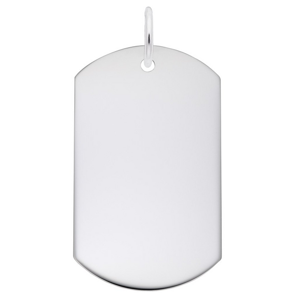 Dog Tag Polished Finish Charm Falls Jewelers Concord, NC