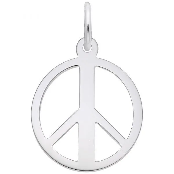 Sterling Silver Peace Symbol Charm Falls Jewelers Concord, NC