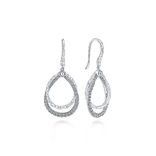 Sterling Silver White Sapphire Drop Earrings similar item image